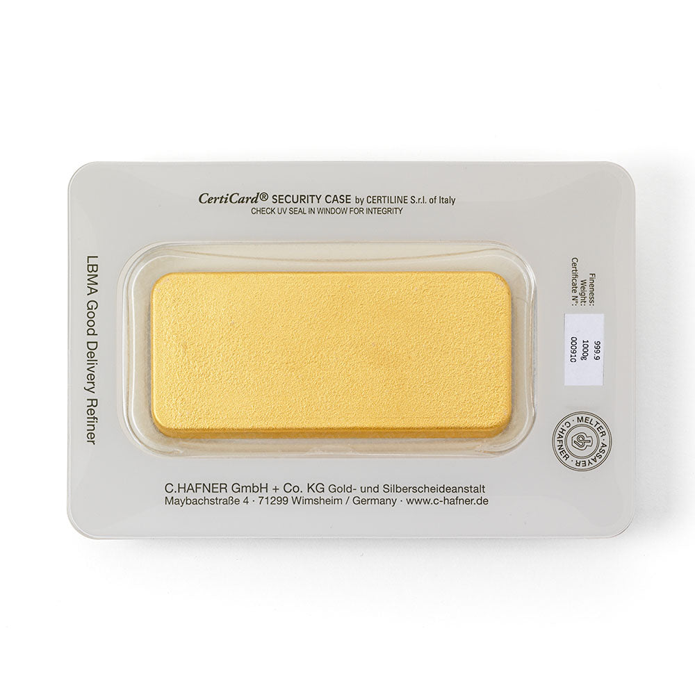 1 kg Goldbarren Kilobarren von C.Hafner – nachhaltiges Recyclinggold
