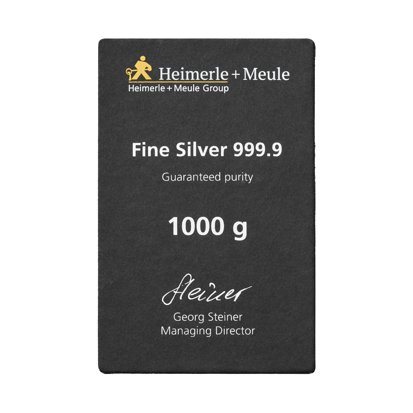 1 kg Silberbarren 999 von Heimerle + Meule – nachhaltiges Recycling-Feinsilber