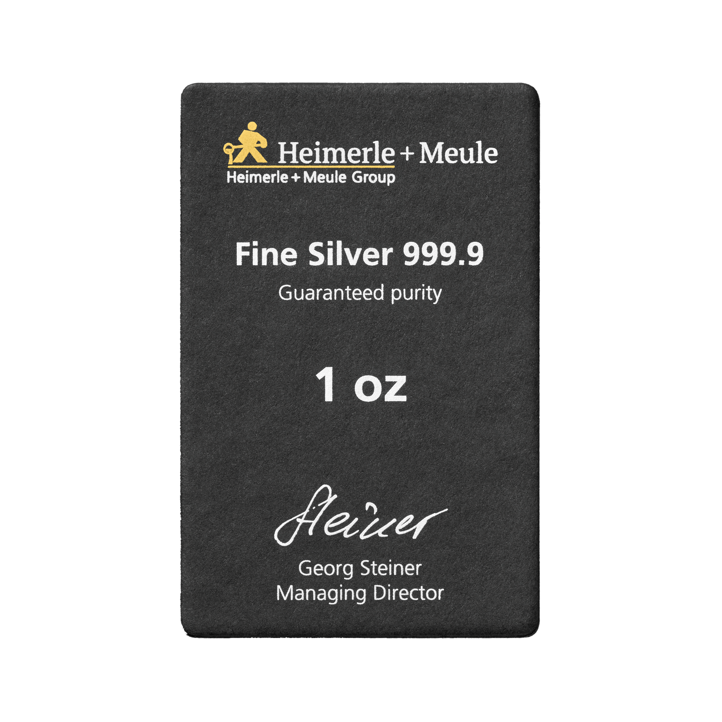 1 Unze Silberbarren 999 von Heimerle + Meule – nachhaltiges Recycling-Feinsilber