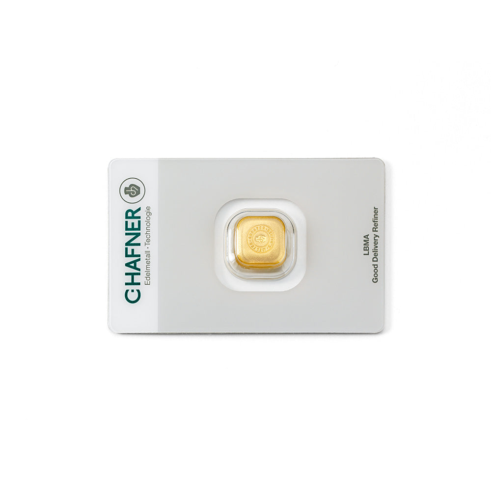 1 Unze Gold-Nugget (31,1 g) von C.Hafner – gegossenes Recyclinggold