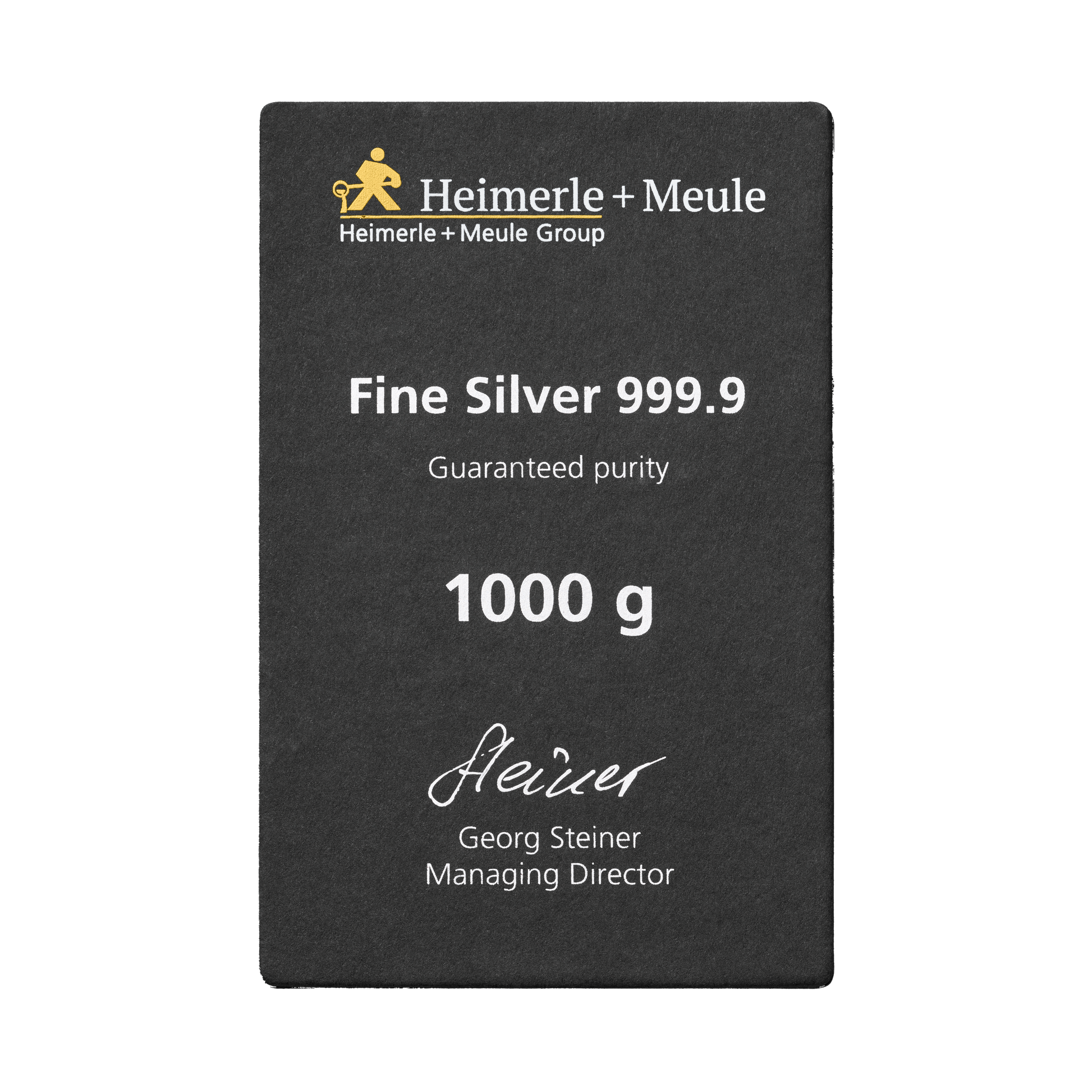 1 kg Silberbarren 999 von Heimerle + Meule – nachhaltiges Recycling-Feinsilber