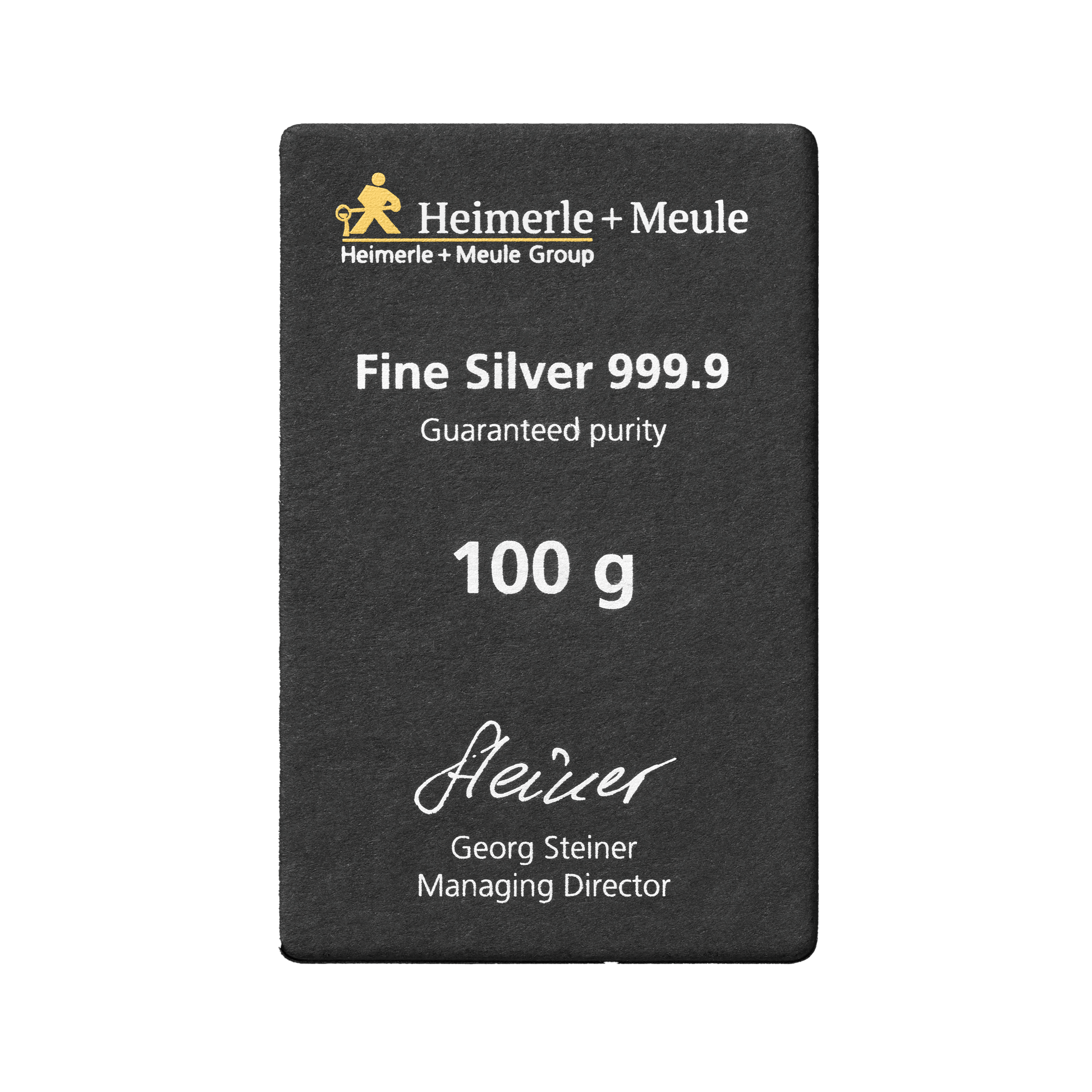 100 g Silberbarren 999 von Heimerle + Meule – nachhaltiges Recycling-Feinsilber