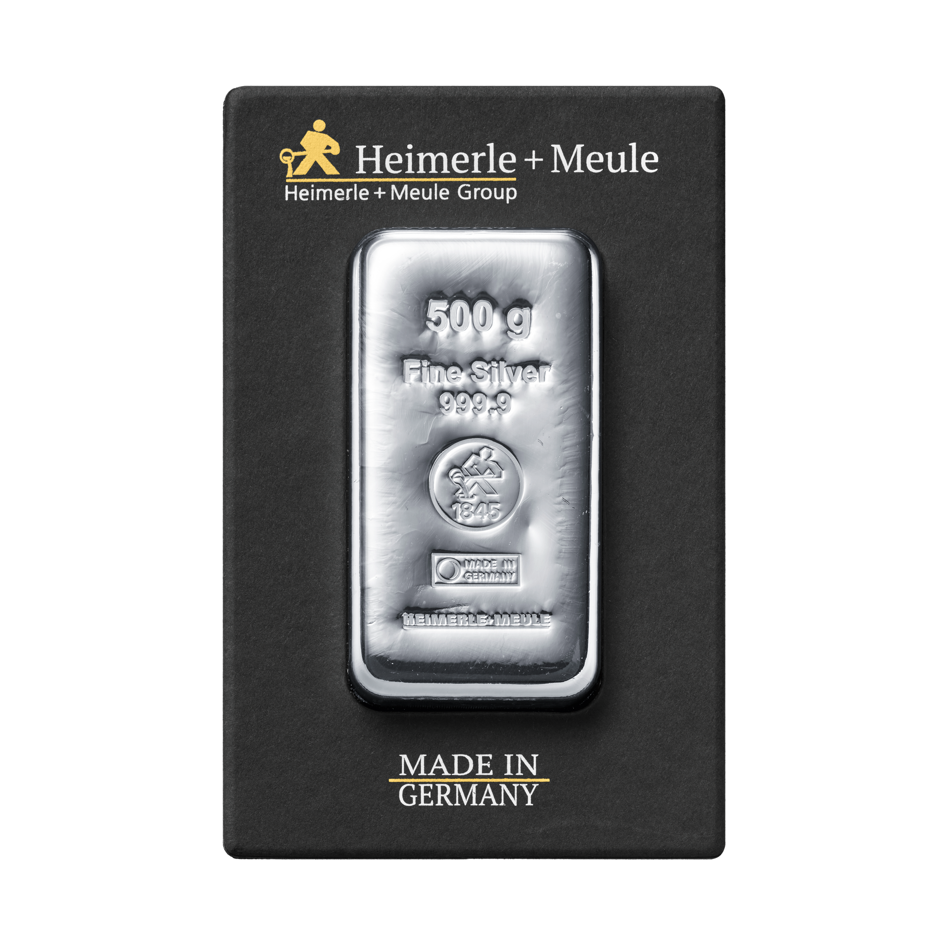 500 g Silberbarren 999 von Heimerle + Meule – nachhaltiges Recycling-Feinsilber
